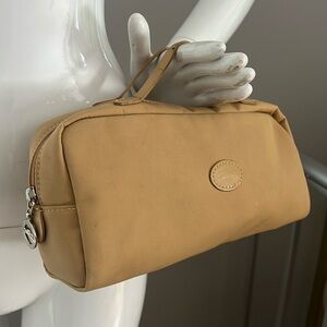 Longchamp Large Double Handle Clutch Zipper Nylon Dopp Bag Made in France